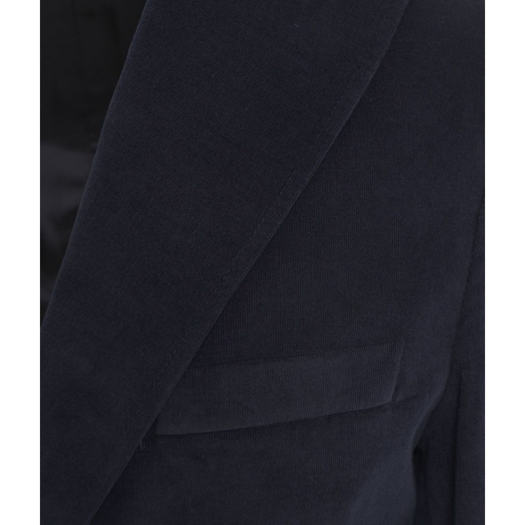Blazer in velluto a coste sottili blu scuro