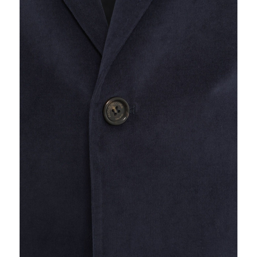 Blazer in velluto a coste sottili blu scuro