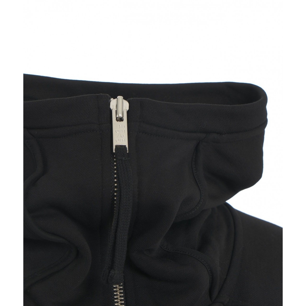Felpa con cappuccio e zip nero
