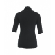Maglia con collo alto in viscosa nero