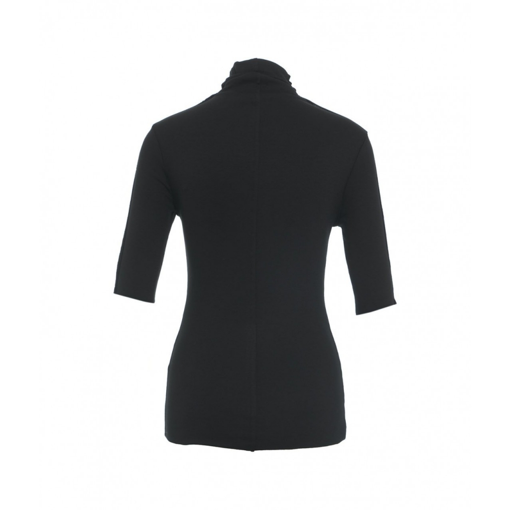 Maglia con collo alto in viscosa nero