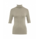 Maglia con collo alto in viscosa grigio chiaro