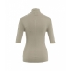 Maglia con collo alto in viscosa grigio chiaro