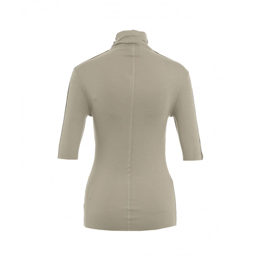 Maglia con collo alto in viscosa grigio chiaro