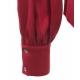 Camicetta in seta con collo a fiocco rosso