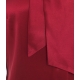Camicetta in seta con collo a fiocco rosso