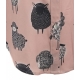 Camicetta con stampa di pecore rosa antico