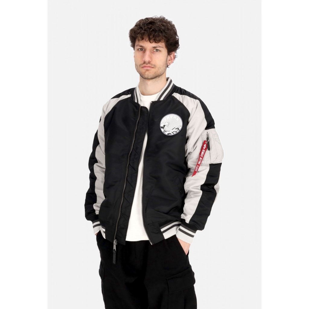 giubbotto bomber uomo japan warrior souvenir jacket BLACK