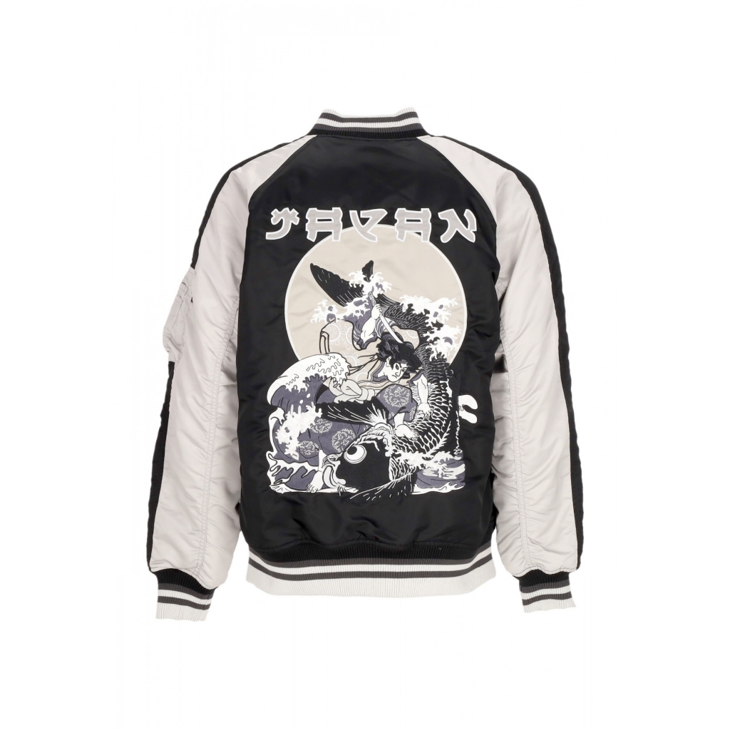 giubbotto bomber uomo japan warrior souvenir jacket BLACK