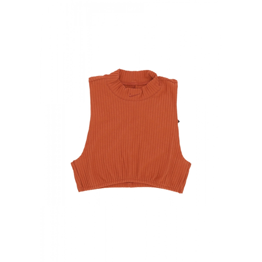 top donna w sportswear chill knit rib crop tank BURNT SUNRISE/BURNT SUNRISE