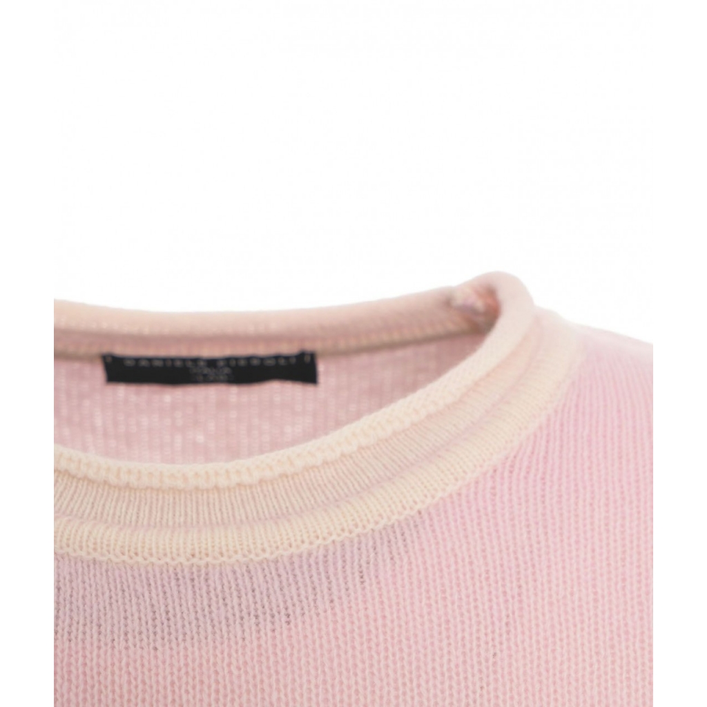 Maglione in merino e cashmere rosa chiaro