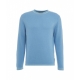 Maglione in merino e cashmere azzurro