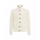 Cardigan in maglia di misto lana bianco