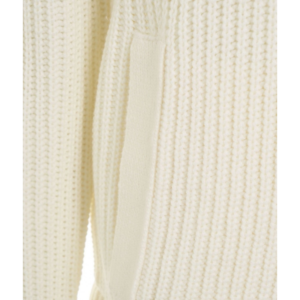 Cardigan in maglia di misto lana bianco