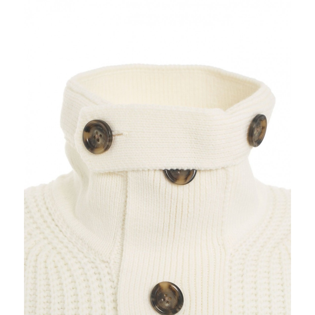 Cardigan in maglia di misto lana bianco