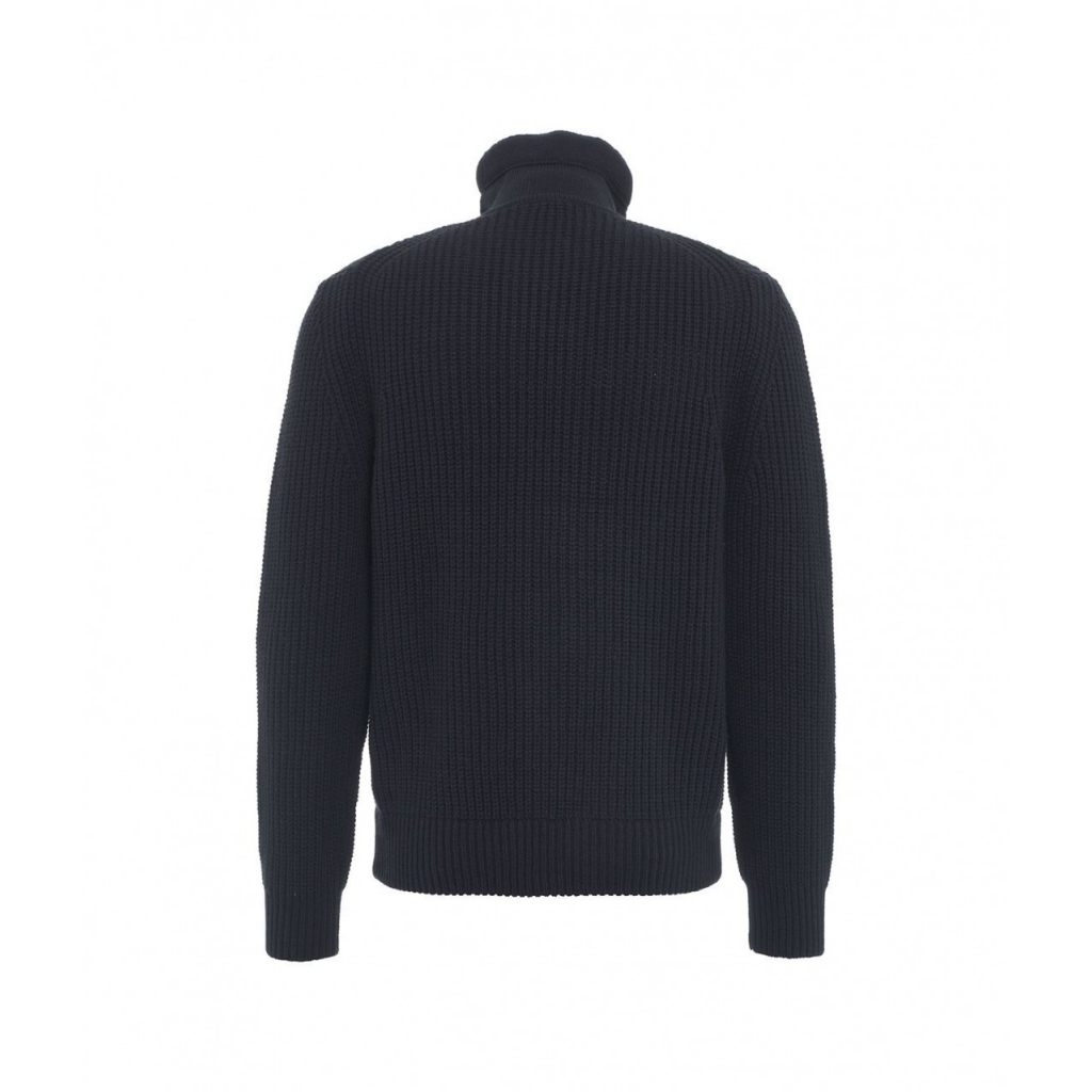 Cardigan in maglia di misto lana blu scuro
