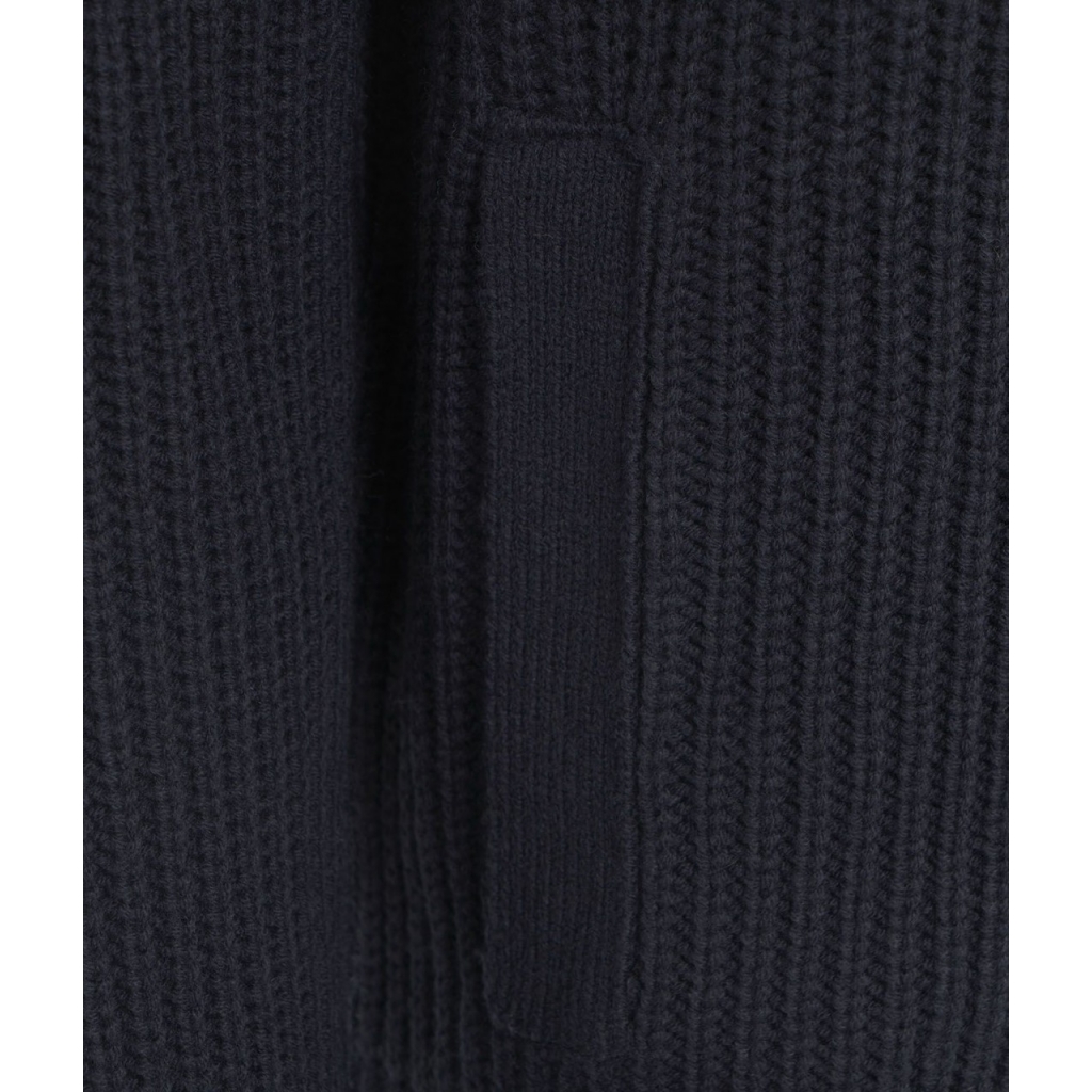 Cardigan in maglia di misto lana blu scuro