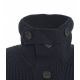 Cardigan in maglia di misto lana blu scuro