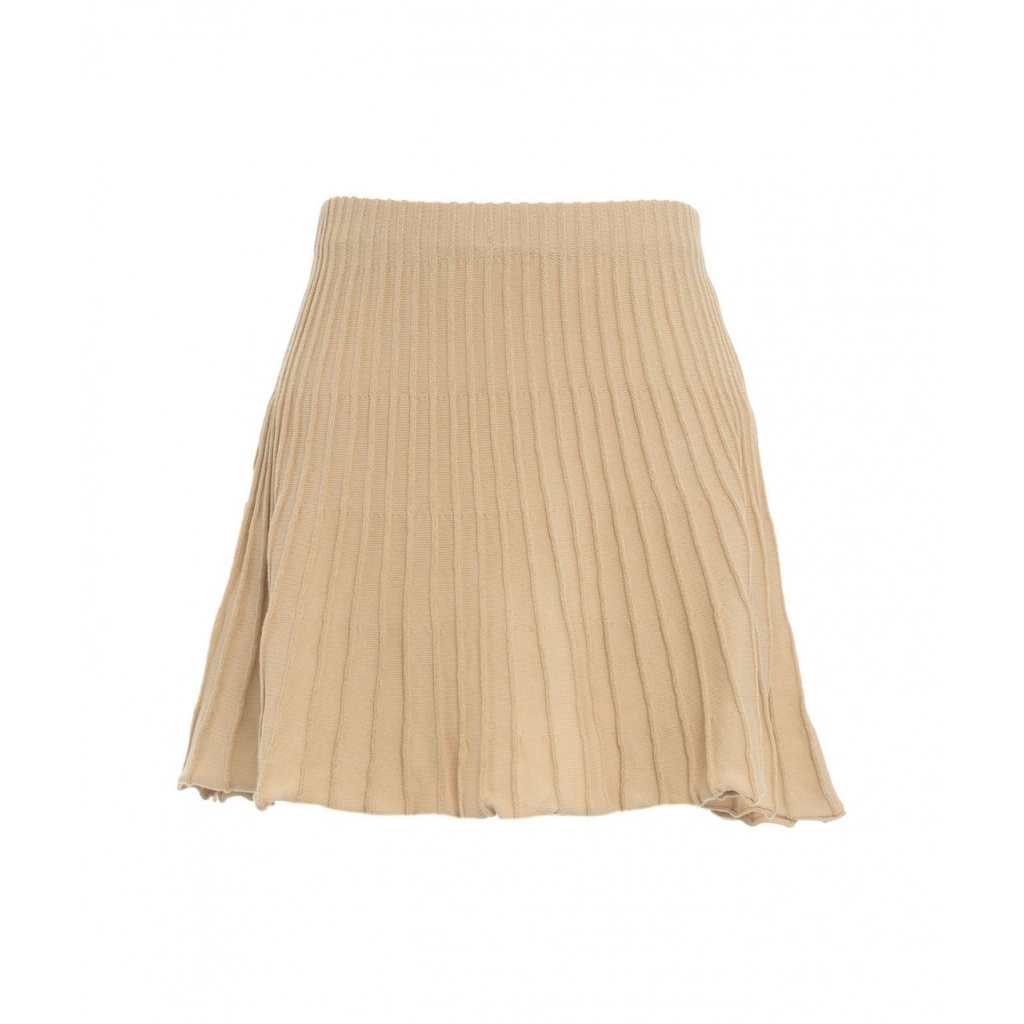 Minigonna svasata in maglia Vanis oro