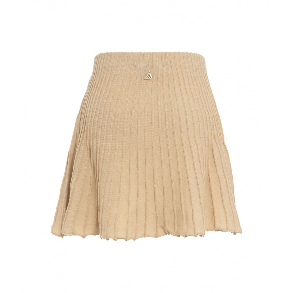 Minigonna svasata in maglia Vanis oro