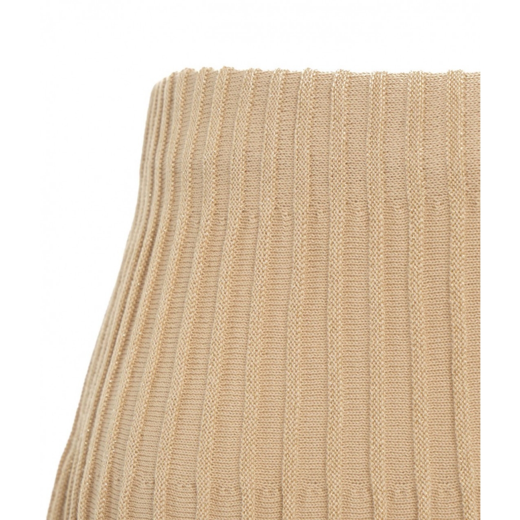 Minigonna svasata in maglia Vanis oro