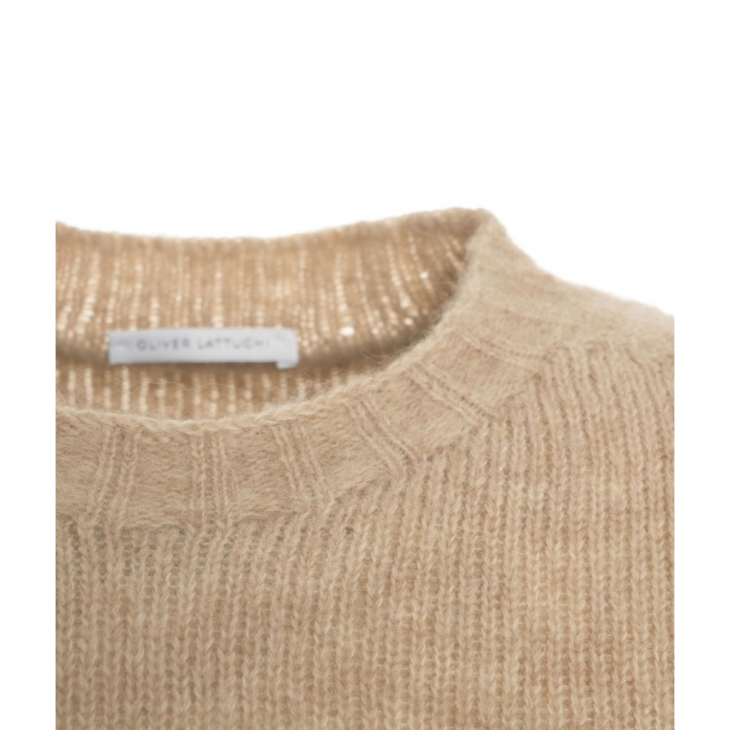 Maglione in misto lana alpaca beige