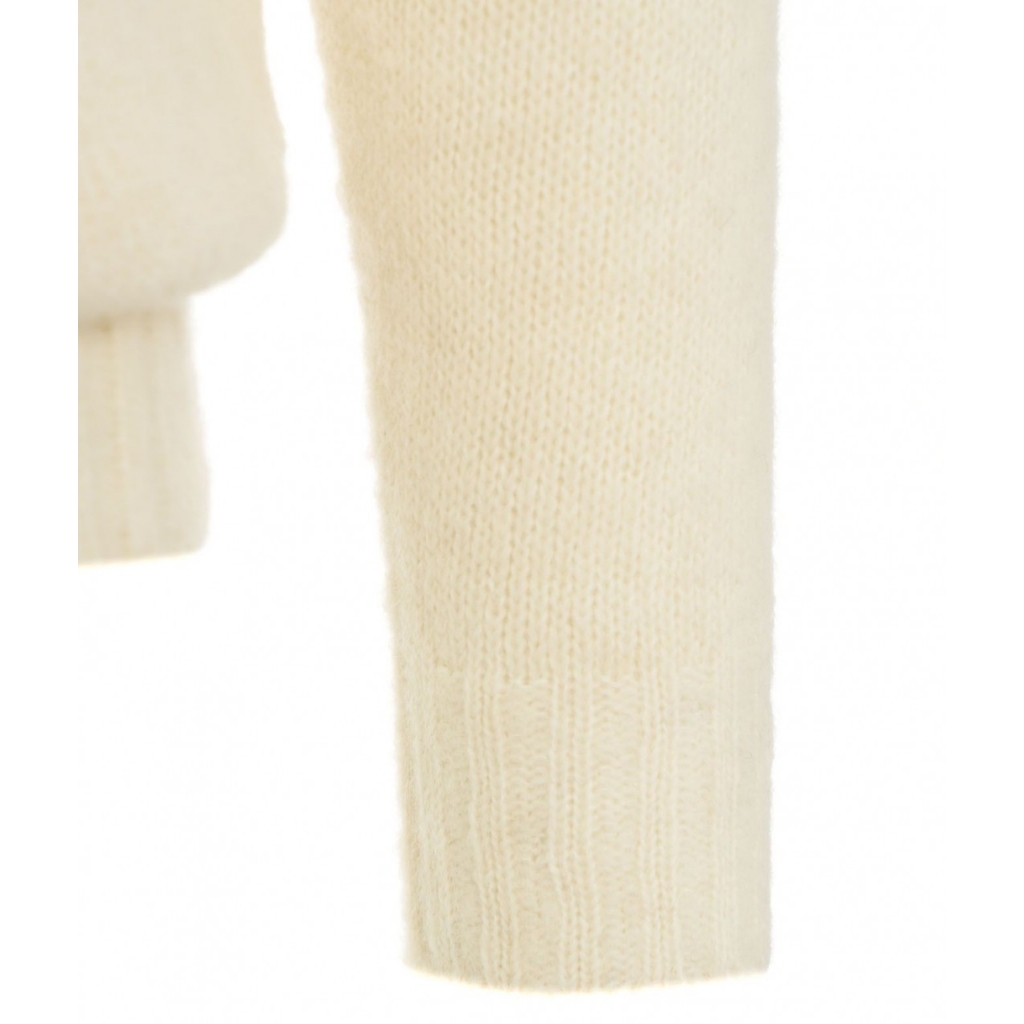 Maglione in misto lana alpaca bianco