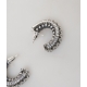 Orecchini con strass argento