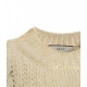 Maglione a maglia effetto metallizzato oro