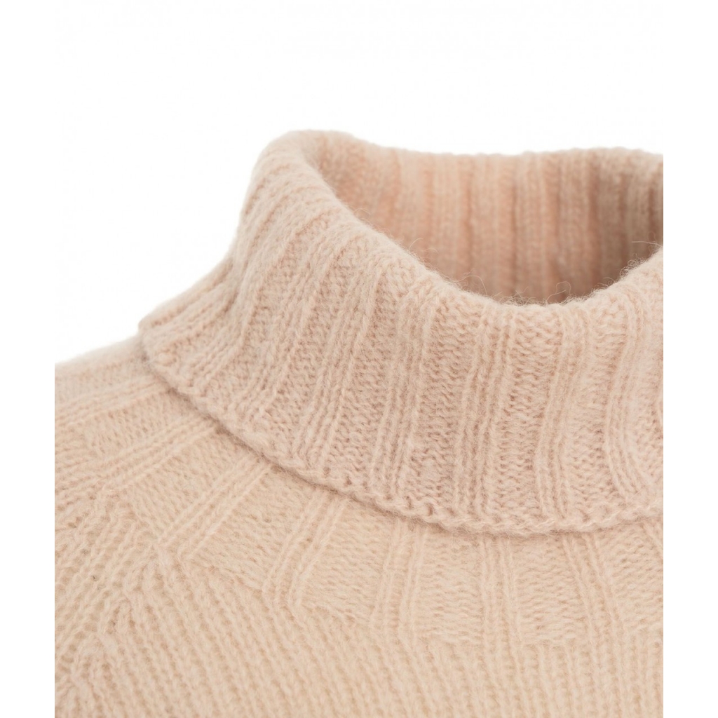 Maglione in misto lana alpaca rosa chiaro