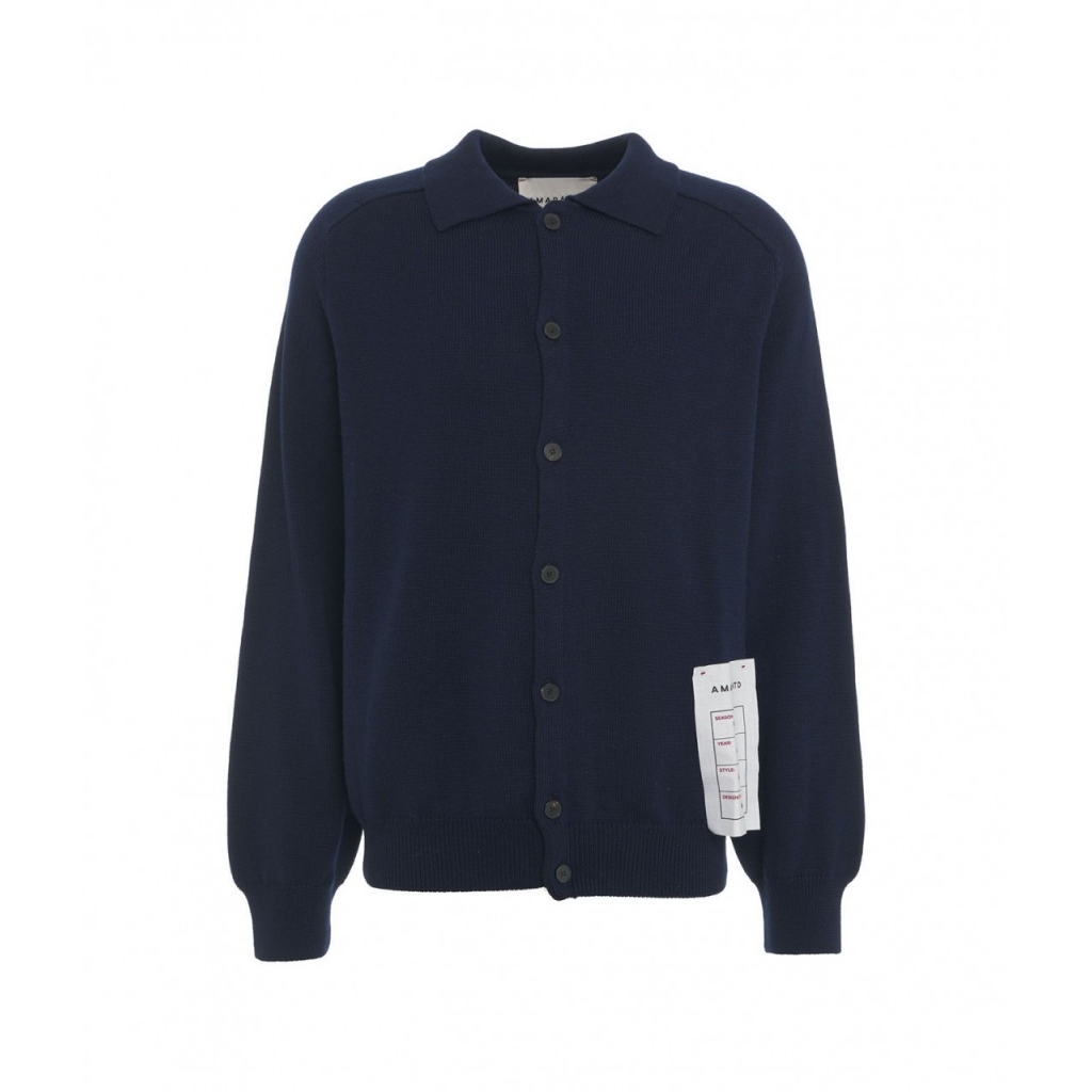 Cardigan in maglia blu scuro