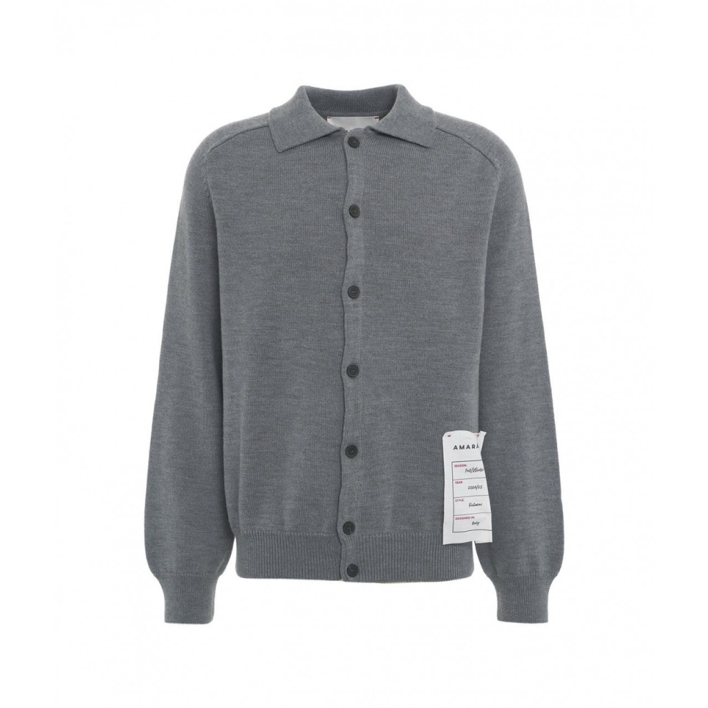 Cardigan in maglia grigio