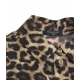 Camicia con stampa animalier marrone