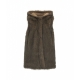 Gilet in pelliccia ecologica marrone