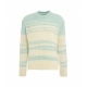 Maglione in maglia con dettaglio frangia turchese