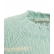 Maglione in maglia con dettaglio frangia turchese