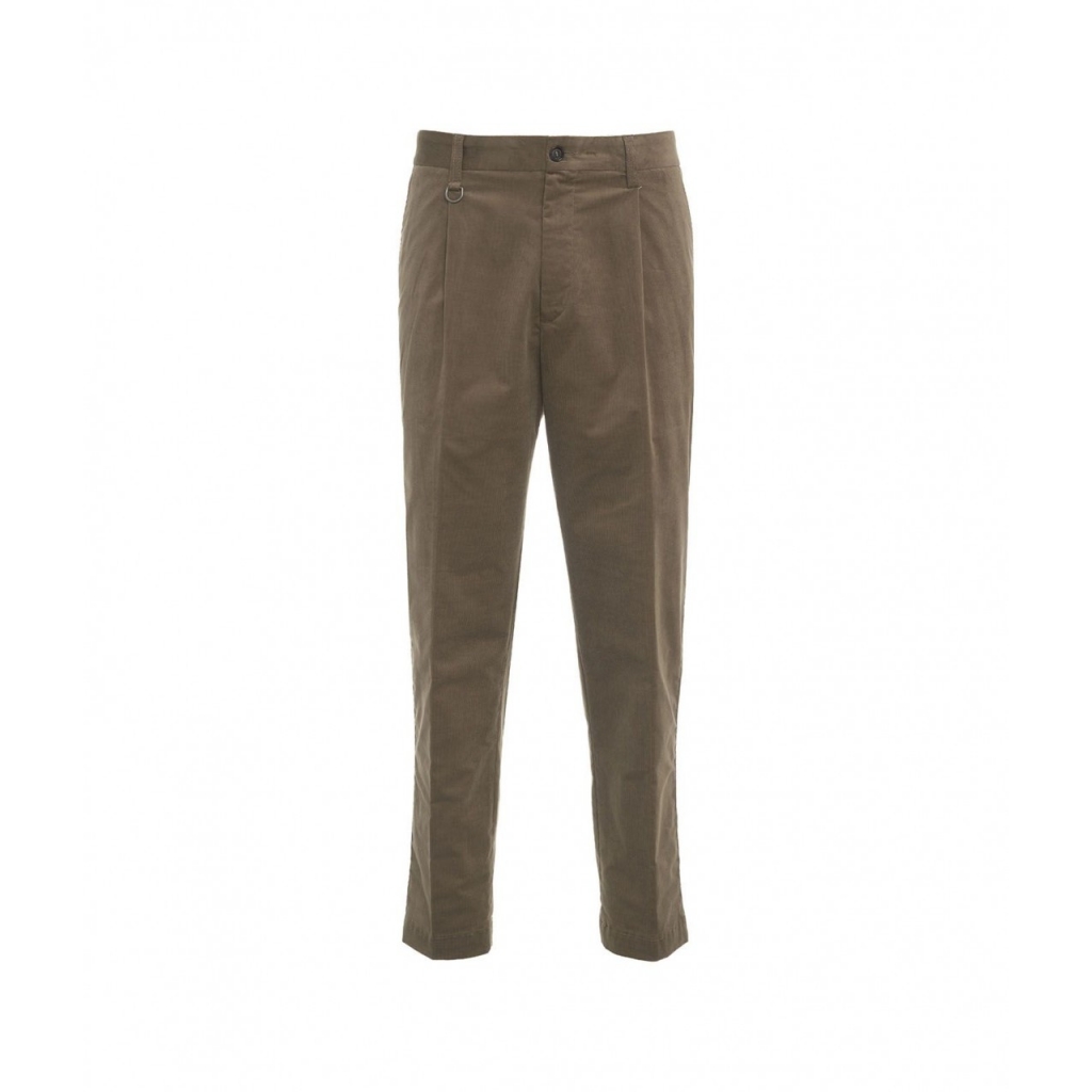 Pantaloni di velluto a coste sottili oliva