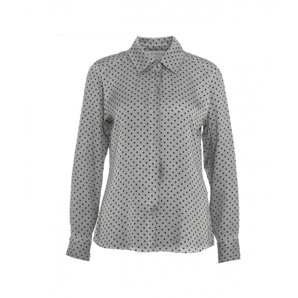 Camicetta a pois grigio