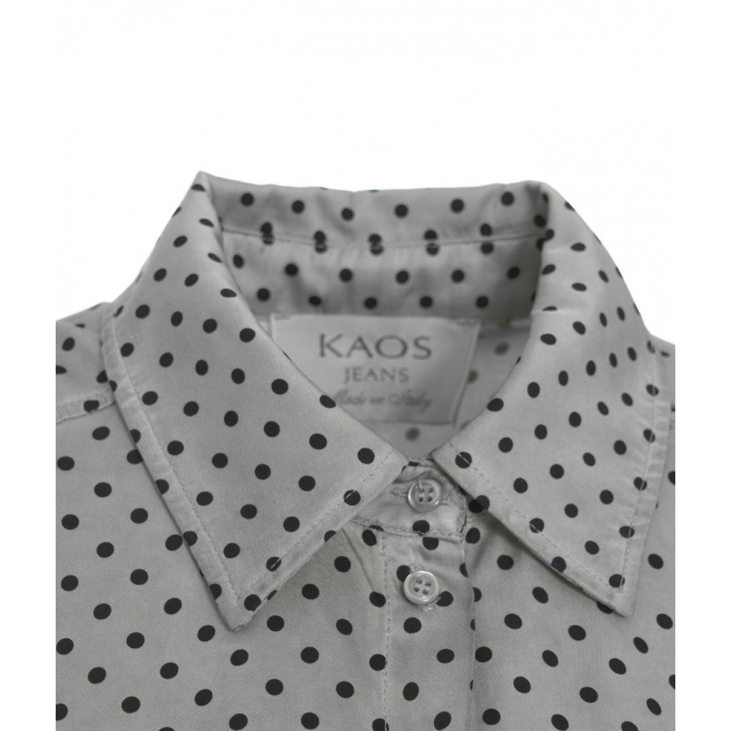 Camicetta a pois grigio