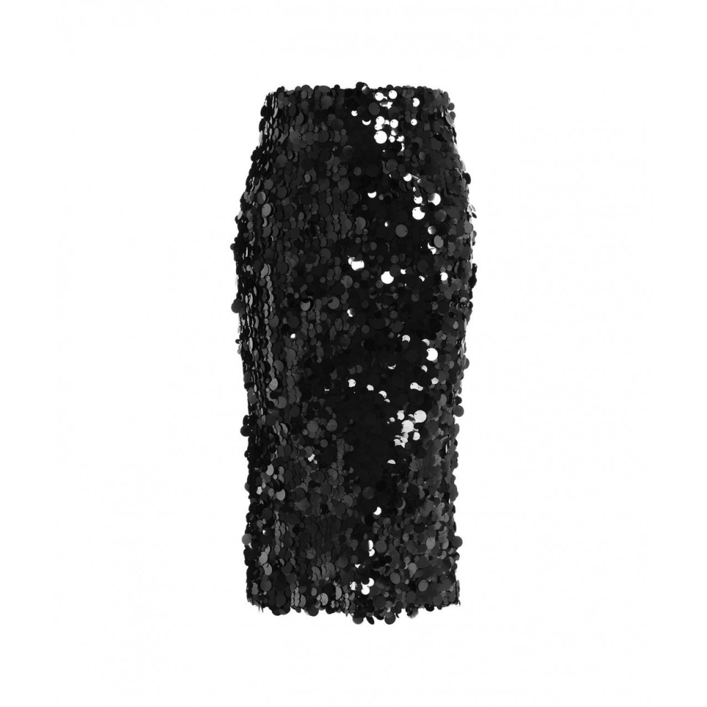 paillettes gonne argento