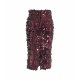 Gonna in paillettes bordeaux