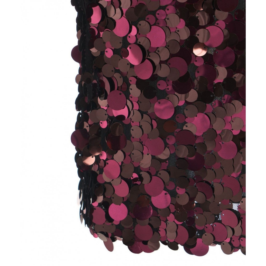Gonna in paillettes bordeaux