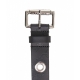 Cintura in pelle con occhielli Amantani nero