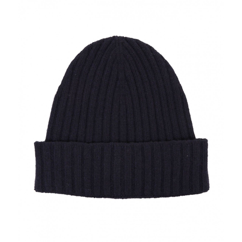 Berretto a maglia in cashmere blu scuro
