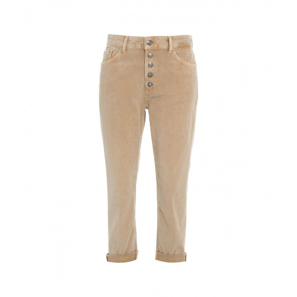 Pantaloni di velluto a coste Koons marrone chiaro