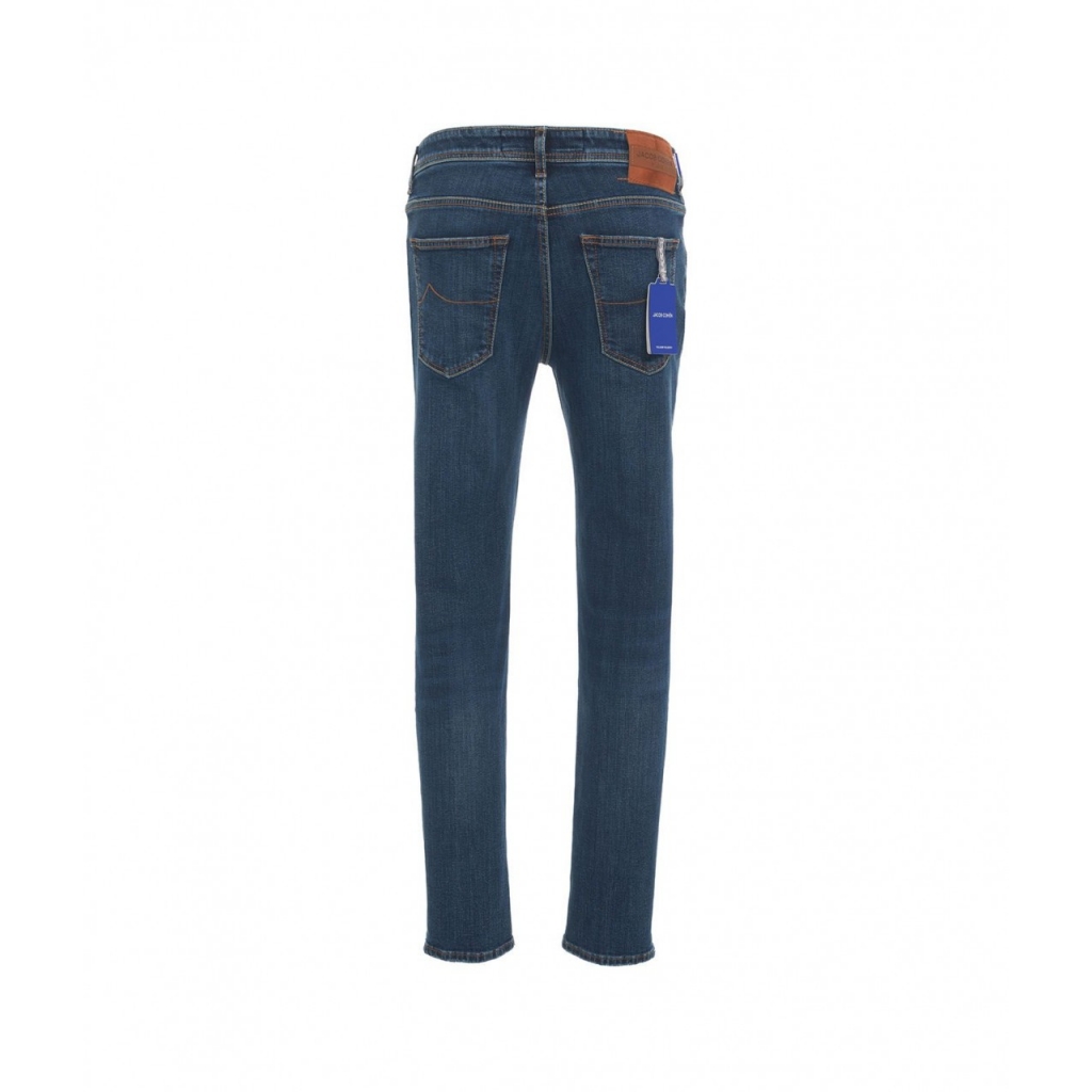Jeans slim cropped carrot Scott blu