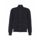 Cardigan con collo alto blu scuro