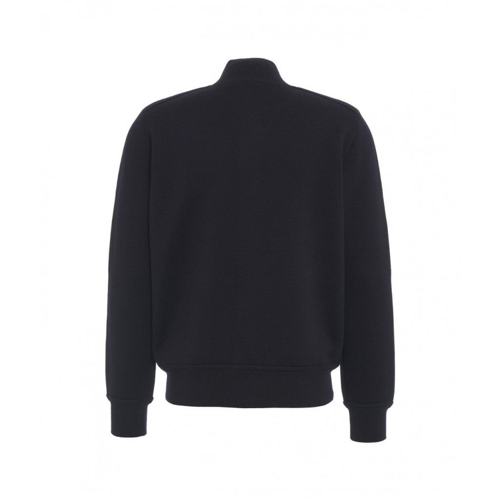 Cardigan con collo alto blu scuro