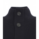 Cardigan con collo alto blu scuro