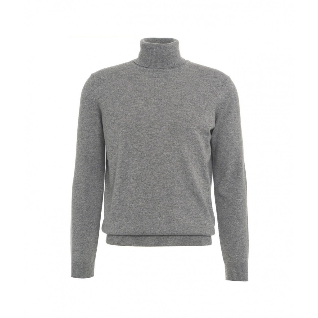 Maglione dolcevita in cashmere grigio chiaro